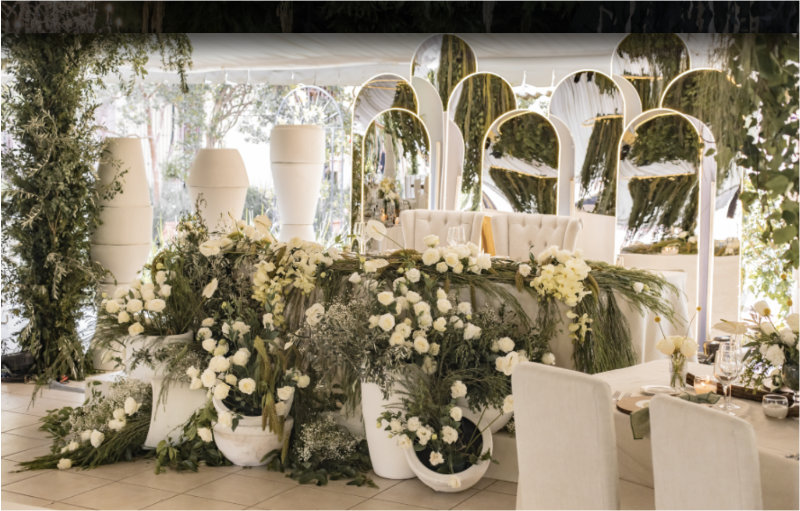 Decoración de boda elegante